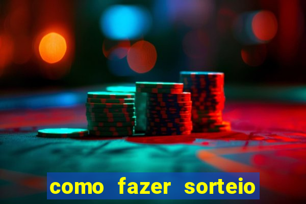 como fazer sorteio de cores online